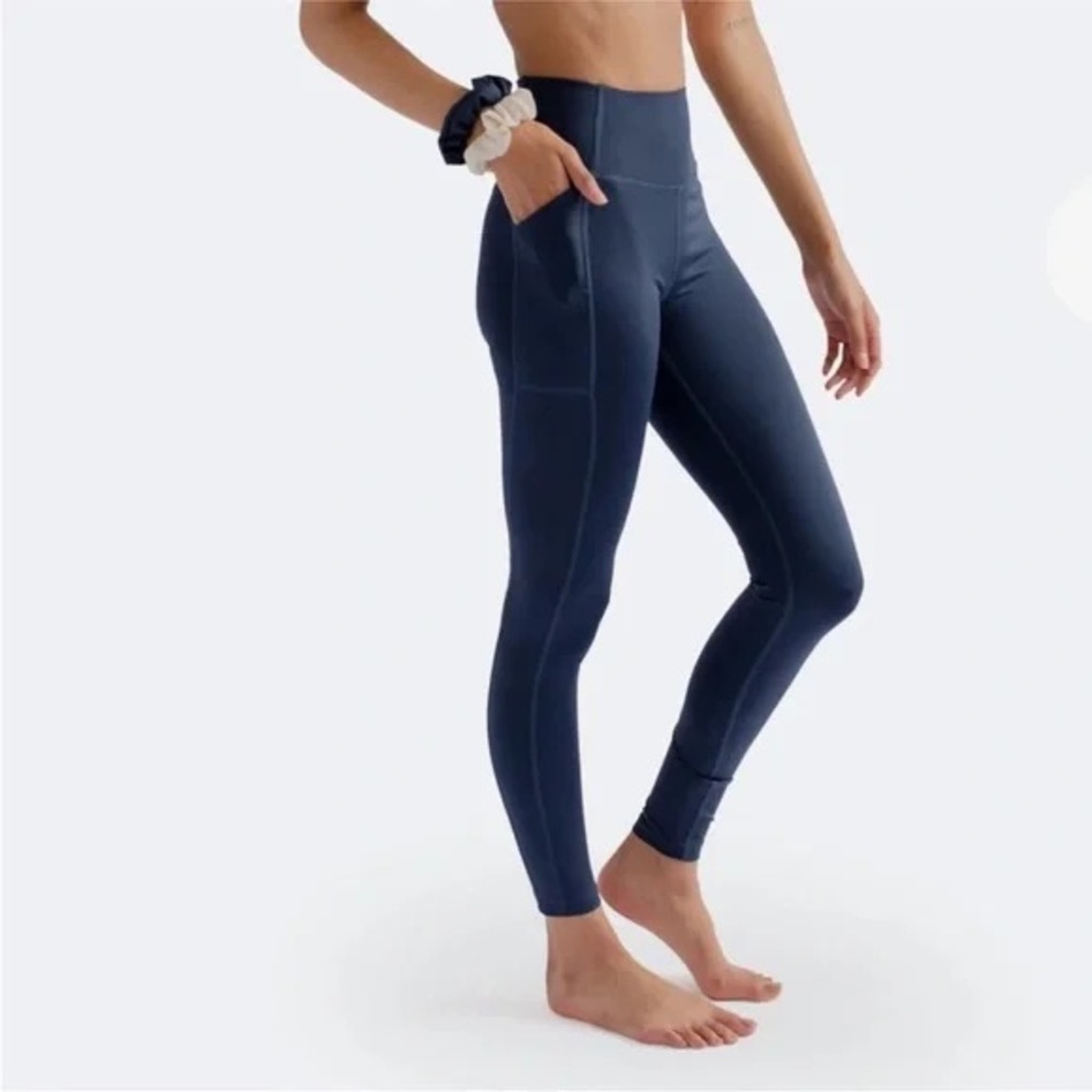 Girlfriend Collective Deep Blue High-Rise Pocket Leggings M